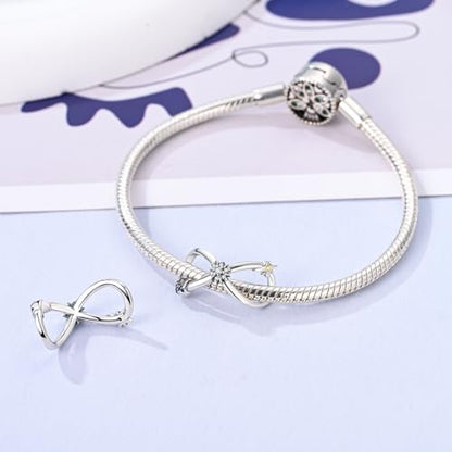 MULA 925 Sterling Silver Charms for Bracelets and Necklace Family Pendants | Airplane Travel Dangle Beads Family Tree Jewelry Charms for Women - color: Infinite Sun