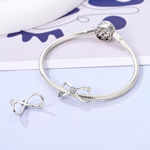 MULA 925 Sterling Silver Charms for Bracelets and Necklace Family Pendants | Airplane Travel Dangle Beads Family Tree Jewelry Charms for Women - color: Infinite Sun