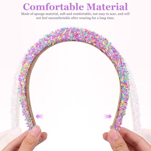 Beaupretty Fashionable Wide-Edged Headbands for Women 2 Pcs Non-Slip Padded Hair Accessories for Parties and Holidays