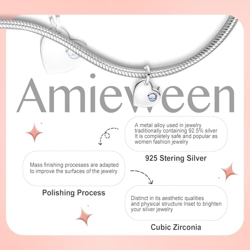 Birthstone Charm, Heart Charm Pendant Dangle with CZ, for Anniversary Birthday Mothers Valentines Day Christmas Graduation, for Yourself Family Mom Friend Girlfriend Sister Grandma - style: Mar.