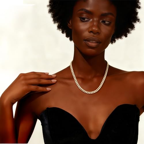 SEADAY Layered Gold Necklace for Women, 3-in-1 Gold Stack Necklace | Long Gold Necklace, Square, Hypoallergenic, Tarnish-resistant & Adjustable, Fashion Jewelry Gift Box & Gift Bag - color: Gold - Chunky Chain L