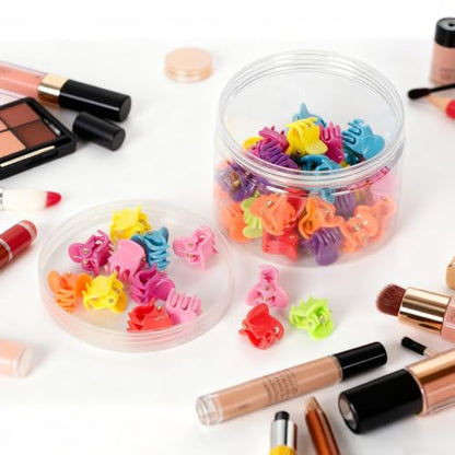 50 PCS Mini Hair Claw Clips， Bangs Strong Grip Multifunction Clamp Clips. (Bright colors) - color: Bright colors