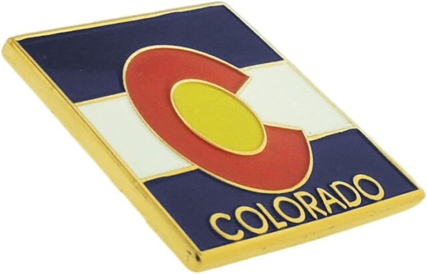 PinMart State Shape Flag Lapel Pin - color: Colorado Gold Plated, size: 1 Piece