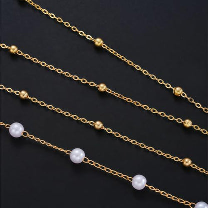Waist Chains for Women 14K Gold Plated Adjustable Layered Belly Chain Dainty Cuban Waist Beads Body Chain Bikini Beach Jewelry Belts Gifts - color: Gold03