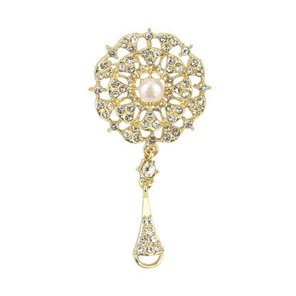 Brooch Pin for Women Rhinestone Peacock Crystal Delicate Animal Brooch Lapel Pins Girls Fashion Jewelry Gift for Christmas Brooch Birthday Jewelry Gift - style: Sun flower