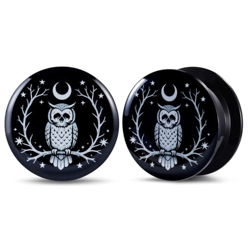 1 Pair Acrylic Solid Screw On Ear Plugs Tunnels Jesus Christ Epoxy Allergy Free 2g - 1 Inch Stretcher Art Color Portrait Drawing For Women For Men Body Piercing Jewelry - color: D3330, size: 16mm(5/8")