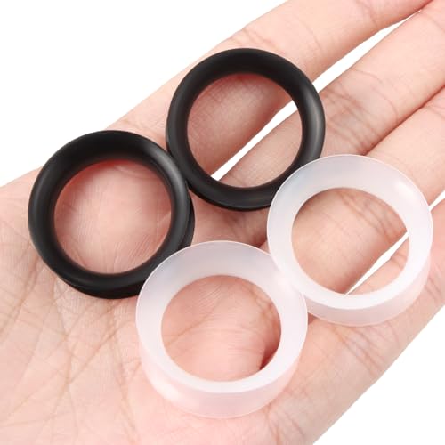 Cisyozi 10G-50mm Thin Silicone Gauges for Ear Flexible Double Flare Gauges Tunnels Expander Stretching Gauge Earlets Plugs Gauges Kit Earlets Retainer Same Sizes 3 Colors - style: Size: 22mm = 7/8 inch