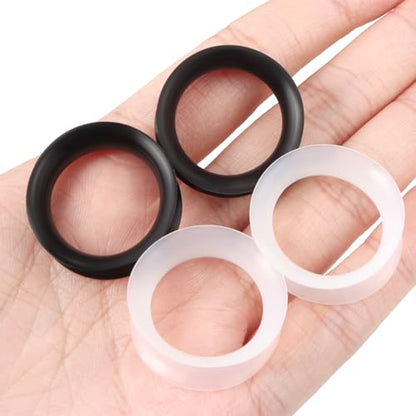 Cisyozi 10G-50mm Thin Silicone Gauges for Ear Flexible Double Flare Gauges Tunnels Expander Stretching Gauge Earlets Plugs Gauges Kit Earlets Retainer Same Sizes 3 Colors - style: Size: 22mm = 7/8 inch