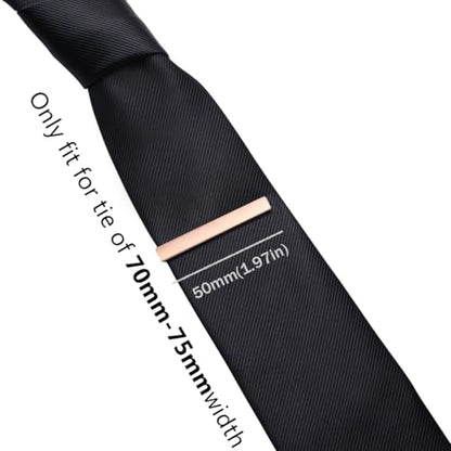 HONEY BEAR 5cm/5.4cm/6cm Mens Tie Clip Bar for Normal Size Steel Business Wedding Gift 1.97"/2.12"/2.36" - style: 5cm Brushed Rose Gold