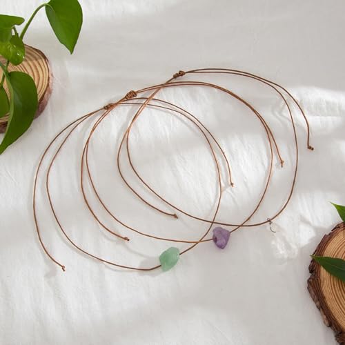 Crystal Holder Necklace for Women Natural Gemstone Crystal Pendant Necklace Handmade Boho Sun Necklace Summer Beach Jewelry Accessories - color: Purple