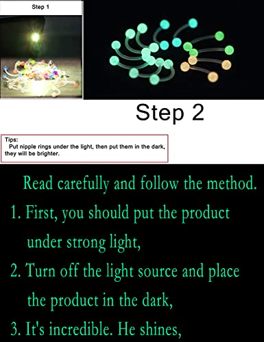 Prjndjw 14G 16mm 48Pcs Glow in The Dark Flexible Plastic Acrylic Curved Barbell Snake Eyes Tongue Nipple Ring Body Piercing Jewelry Retainer for Women Men