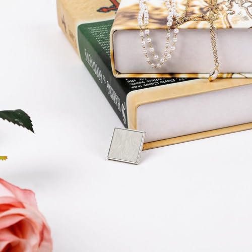 Minimal Elegant Line Pattern Organic Lines Unisex Brooches & Pins Square Lightweight Lapel Badge Jewelry for Clothing Shawl Hat