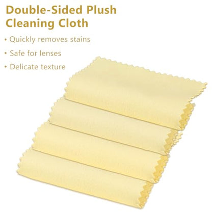 100pcs Premium Jewelry Polishing Cloth, Individually Wrapped Microfiber Cloths for Cleaning Silver, Gold, and More (Yellow, 3.15" x 3.15")