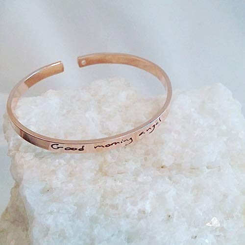 Actual Handwriting cuff bracelet Custom handwritten bracelet Personal engraved signature cuff Keepsake Gift silver/Rose gold/gold cuff