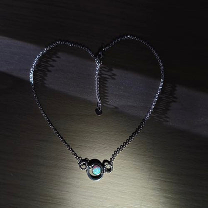 Dainty O-Ring layered Choker Simple Circle Collar Adjustable Birthstone Necklace Jewelry Gift for Women