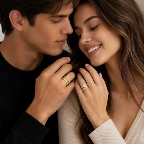 3Piece Moissanite Ring Set for Couples 925 10K 14K 18K Moissanite Wedding Ring - style: Ring 5