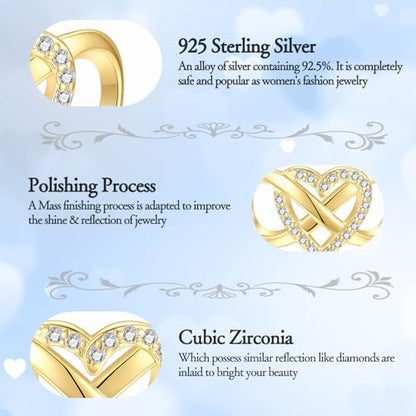 925 Sterling Silver Charms fits Bracelets and Necklace Pendant Bead Charms Jewelry Gift for Women Family Friends - style: Infinite Love Charm