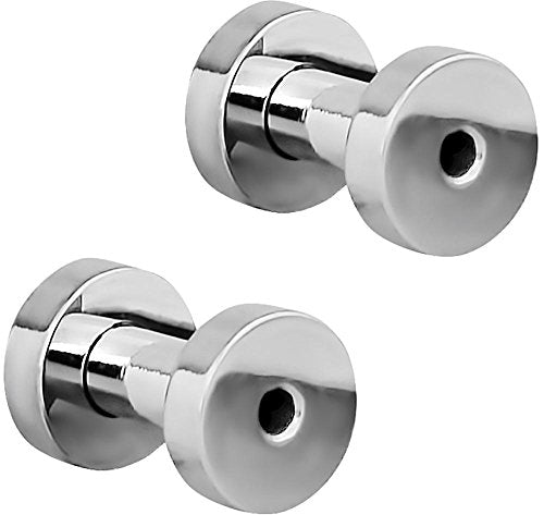 Forbidden Body Jewelry 1.2mm - 16mm Surgical Steel Ear Gauges Screw Fit Tunnels, Tunnel Plug Earrings Sold as a Pair - style: 3mm (8 Gauge)