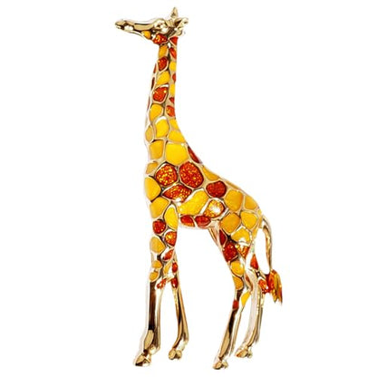 HETICA Animal Brooch for Women, Funny and Cute Flower Brooch Safety Pins Clothing Backpack Hat Decoration Enamel Pins Fashion Women Brooches and Pins Jewelry - style: Giraffes