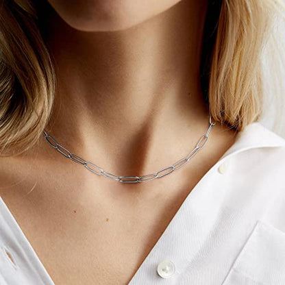 M MOOHAM Dainty Initial Necklaces for Women, 14K-Gold-Plated Layering Necklace for Women Cute Hexagon Letter Initial Necklace Layered Necklaces for Womens Teen Girl Gifts - color: Silver Plated, style: L