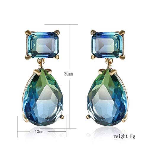 Elegant Wedding Bridal Crystal Teardrop Necklace Earrings Jewelry Set - style: necklace earrings set