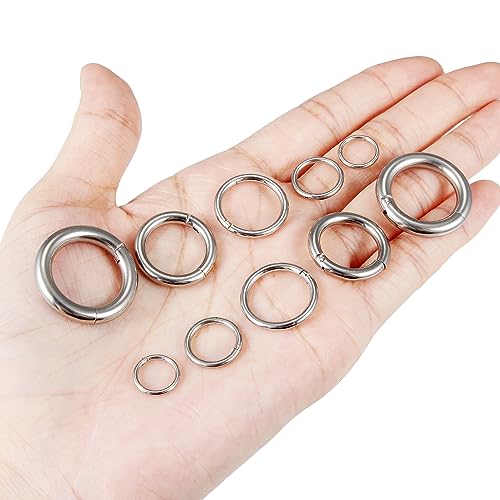 20G-2G Surgical Steel Hinged Clicker Septum Nose Rings Gauges Earrings Seamless Hoops Eyebrow Lip Ring Cliker Helix Tragus Daith Rook Earrings for Women Men - color: Silver, size: 16G 14G 12G 8G 6G