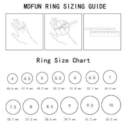 MDFUN 18K Gold Plated Promise Eternity Ring for Women, 7 * 9mm Oval Cubic Zirconia Two-in-One Rings Wedding Band Engagement - color: White