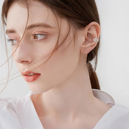 Celtic Knot/Celtic Knot/Bat/Filigree Viking Earrings 925 Sterling Silver Non Piercing Ear Cuff Earrings Cool Earring Cuff for Women Men - color: cat