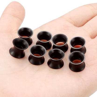 10G-50mm Thin Black Silicone Ear Gauges Tunnels Rubber Ear Plugs Gauges Double Flared Flexible Tunnel Earrings for Women Men - color: 0G = 8mm