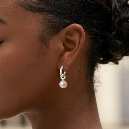 YOIHUR Drop Dangle Pearl Earrings for Women, Dainty 14K Gold Plated Pearl Hoop Earrings Hypoallergenic Wedding Pearls Dangle Earrings Jewelry Gift for Women Bridal - color: Gold-Elegant and Atmospheric Pearl Earrings