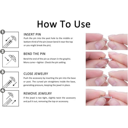 Aumeo 20G 18G 16G Threadless Push in Nose Rings Studs Surgical Steel Labret Jewelry Monroe Lip Rings Studs Medusa Ashley Piercing Jewelry for Women - color: Gold, size: 16g*6/7/8/10/12mm