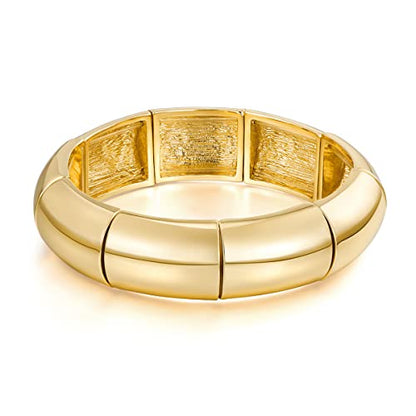 FAMARINE Gold Silver Chunky Bangle Bracelet for Women Men - style: Style J