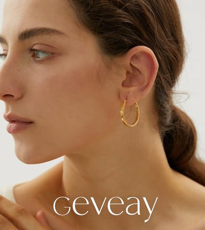 Lightweight 925 Sterling Silver Post Hoop Earrings for Women | 3mm Wide Hypoallergenic Thin Large Hoop Earrings for Women Gift 30/40/50/60mm - size: 30mm Gold