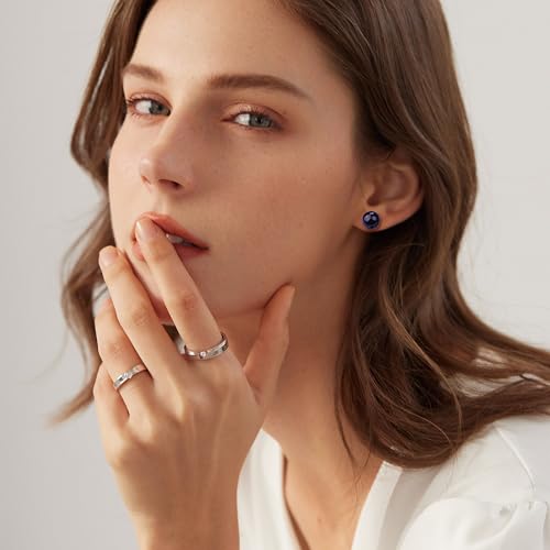 12 Pairs Colorful Pearl Stud Earrings for Women Stainless Steel Small Studs Set - color: Pearl: 10mm