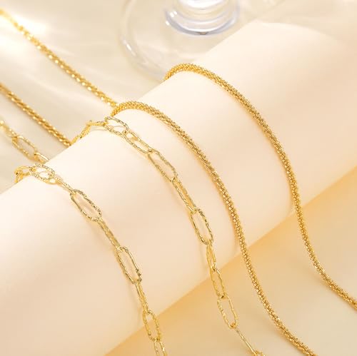 CHESKY Waist Beads for Women, 14k Gold Plated Waist Chain Gold Chain Belt for Womens Simple Body Chain Jewelry Belly Chain Beach Accessories Dainty Gold Jewelry for Women Gifts Rave Outfits for Womens - style: Sparkle-Paperclip