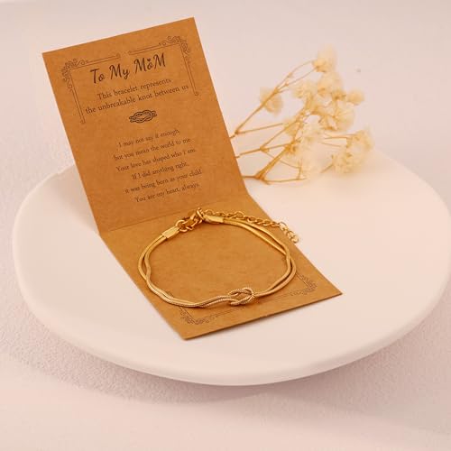 Matching Bracelets for Couples Love Knot Bracelet Pinky Promise Soulmate Relationship Friendship Bracelets Forever Infinity Jewelry Gifts for Women Her Him - style: MOM-G