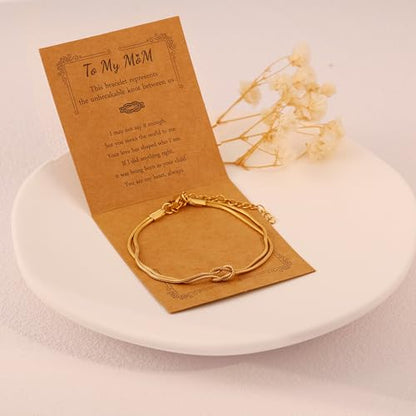 Matching Bracelets for Couples Love Knot Bracelet Pinky Promise Soulmate Relationship Friendship Bracelets Forever Infinity Jewelry Gifts for Women Her Him - style: MOM-G