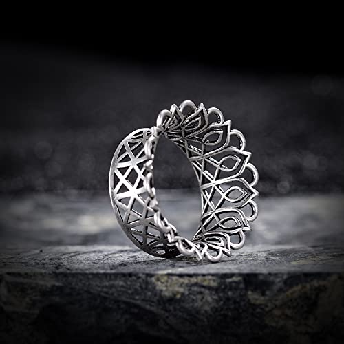 PUNKYOUTH 2PCS Ear Gauges Plugs Hollow Floral Single Flared Tunnels Fashion Expander Stretcher Piercings Brass Gauge Earrings 2g-1" - color: #1 Silver, size: 1/2"-12mm