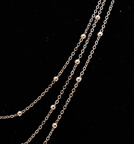 MOLOCH Layer Choker Long Chain Tassel Pendant Necklace Handmade Bead Station y Necklace Charm Chain Jewelry Necklace - color: gold