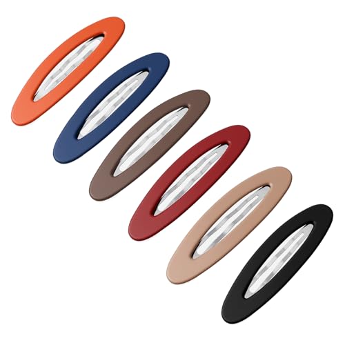 6PCS Large Snap Hair Clips for Women, Oval Snap Hair Clips Matte | SnapBarrettes Non-Slip Decorative HairPins HairAccessories for Women All Types