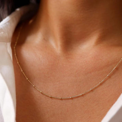 Elegance 11 designs Gold Plated Thin Chain Layered Necklaces For Women Non Tarnish,18k Gold Plated Stainless Steel Dainty Waterproof Gold Necklace Set Stack For Women Gifts Jewelry - color: Gold Necklace2301