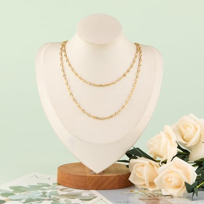 KYUNHOO 9.8 Feet Stainless Steel Jewelry Making Chains for Crafting | Gold Plated Chains Bulk Embossed Oval Chain Links with Lobster Clasps Jump Rings for Handcraft Making Supplies - color: Embossed Oval Gold