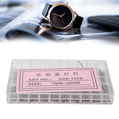 Tiiyee Watch Split Pin, Tube Friction Strap Pressure Bars Pins Rivet Ends | Watch Repair Kit Pins Rivet Ends Watchband Link Cotter Tools for Watchmaker Band Clasp Straps Buckles Repair Shop Replacement
