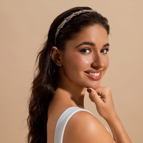 STHUAHE4PC Multicolor Protection Resin Teeth Comb Hair Hoop Hairband Headband Hair Accessories for female by Beauty hair (Brown, khaki, dark gray, black) - color: Brown, khaki, dark gray, black