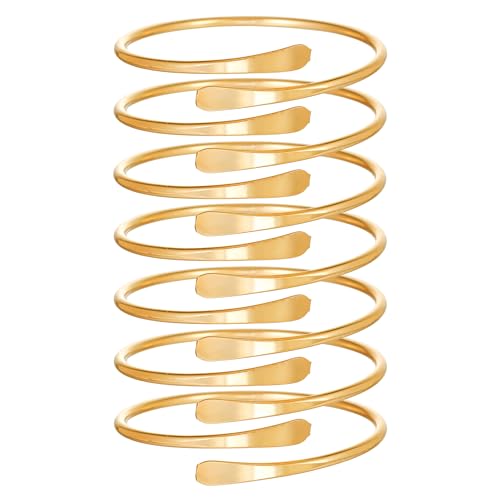 Gold Bangles for Women, 12 Pcs Boho Stackable Bracelets Multi Layer Textured Chunky Bracelets Jewelry Set for Women - color: 6 pcs gold bangles