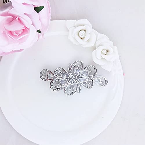 YOQUCOL Cubic Zirconia Crystal Rhinestone Wedding Brooch Pin for Women Brides Jewelry - color: A