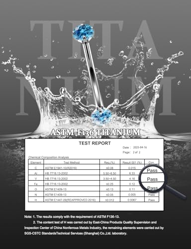 16G Astm F136 Titanium Eyebrow Piercing Jewelry Curved Barbell Eyebrow Ring Vertical Labret Lip Jewelry Daith Rook Earrings Navel Small Belly Button Ring Piercing Jewelry for Women Men CZ - style: 16G, 6MM Length, Ocean blue CZ