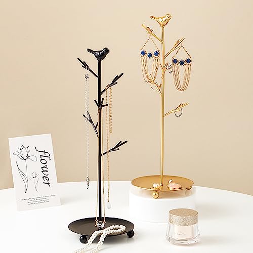 Branch Jewelry Rack Organizer for Ring Earrings Necklace Bracelet,Suitable for living rooms, bathrooms,offices,etc. - color: A Black