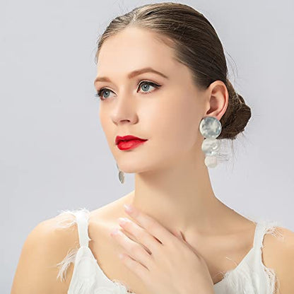 Matte Gold Silver Geometry Clip On Earrings for Women Retro Drop Clip Earrings for Women - style: 3 gold discs