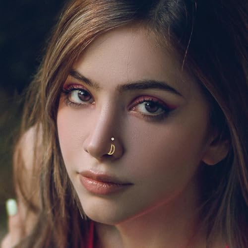 23-40 Pcs Gold Nose Rings & Studs - 18G & 20G Nose Piercing Jewelry - L Shape, Hoop & Screw Body Jewelry for Women & Men - color: Gold-18/20G-11Pcs
